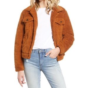 Blank NYC Cozy Teddy Faux Shearling Trucker Jacket